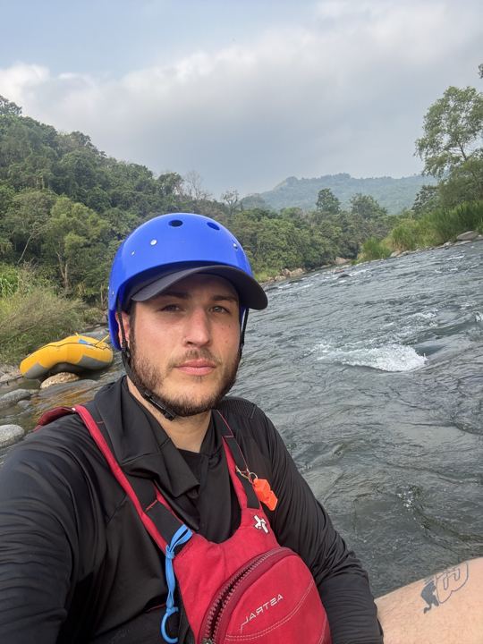 In the river gear on a whitewater shoot